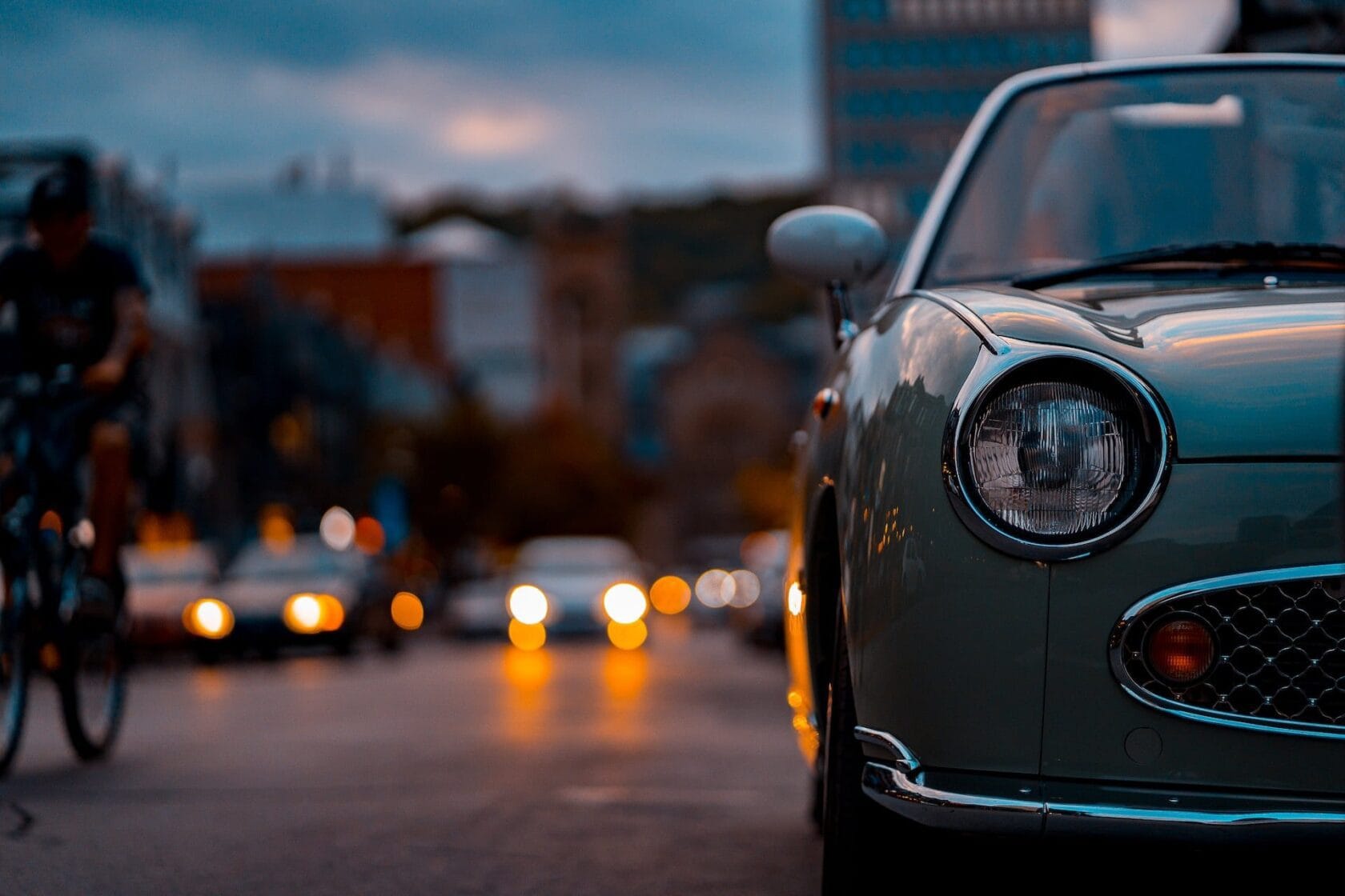 Nissan Figaro in the city