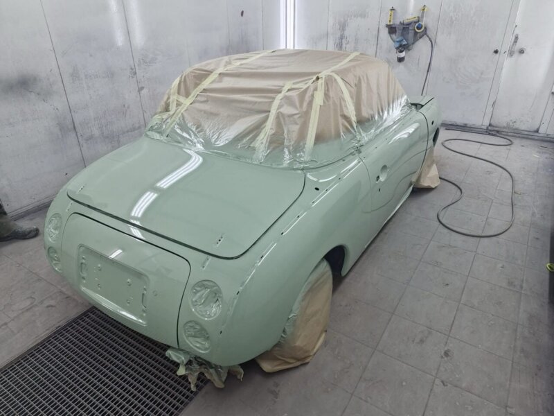 nissan-figaro-respray-emerald-green nissan-figaro-respray-emerald-green